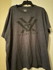 Vortex T-Shirt Men's 2XL Gray Crew Neck Short Sleeve Cotton Jersey Graphic Logo