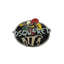 DSQUARED2 Buckle Logo Floral Pattern Metal Mu...