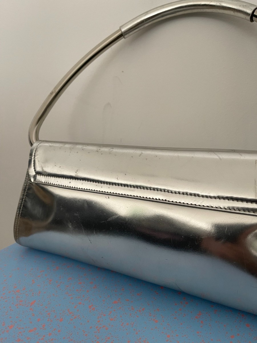 Rare Prada Vintage Swing Bag in Silver Metallic - Collector's Item
