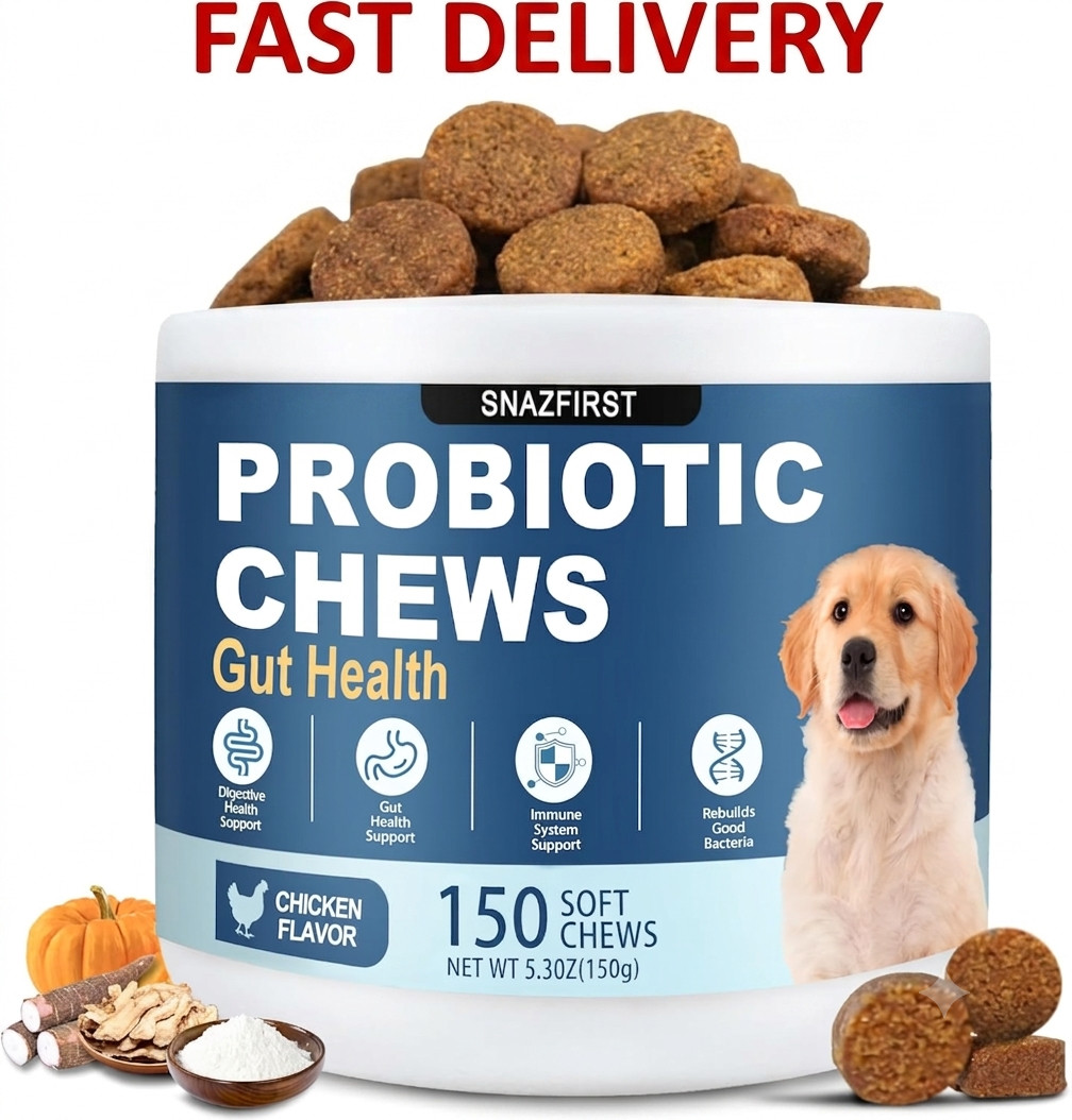Probiotics for Dogs, Dog Probiotics Chews for Digestive Health & Gut Health