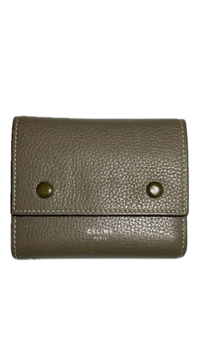 Celine Leather Folded Multi-Function Trifold Wall… - image 3