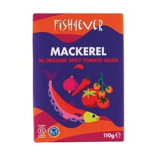 Fish4Ever Mackerel Fillets in Spicy Tomato Sauce 110g - 4 Pack