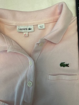 Girls  Pink Lacoste Shirt Dress 12