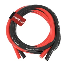 BNTECHGO 8 Gauge Silicone Wire Kit 2 Color Each 10 ft Flexible 8 AWG Stranded