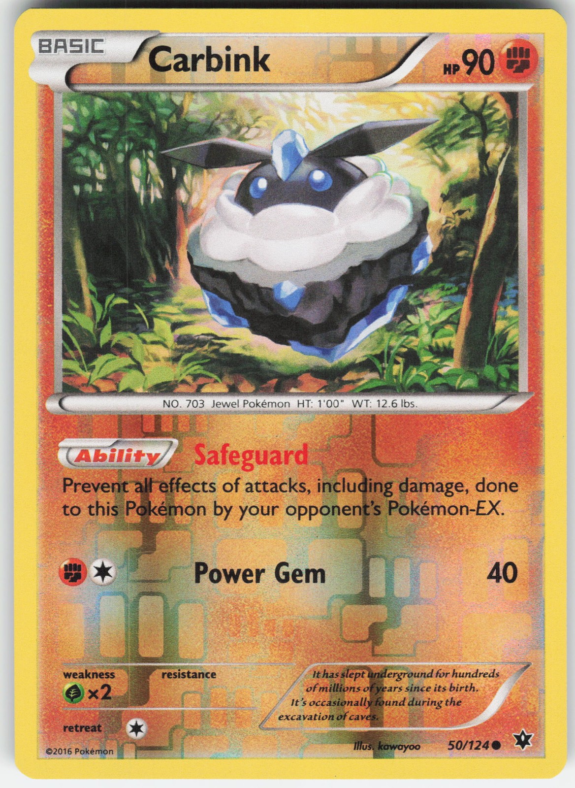 Carbink (50) Common XY - Fates Collide 50/124 LP-NM Reverse Holo