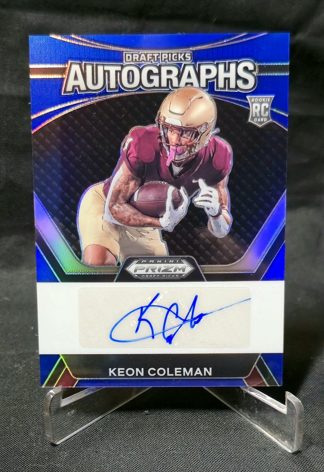 2024 Prizm Draft Picks KEON COLEMAN RC Blue Prizm AUTO 132/149 Bills