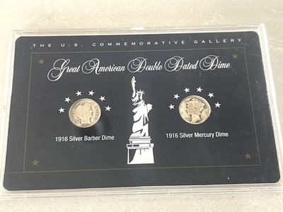 The Great American Double Dated Dime (1916) Barber and Mercury Dime