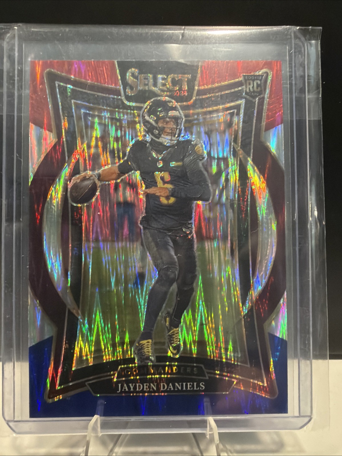 2024 Panini Select - Concourse Jayden Daniels #26 Red & Blue Shock Prizm (RC)