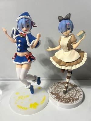 Re:Zero Rem Figure 2 Pack Collectible Figure Boxless Used Authentic Rare