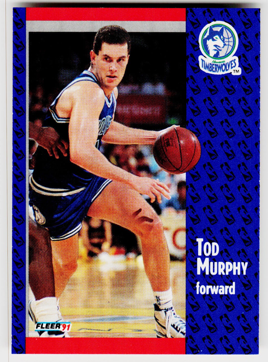 Tod Murphy, 1991-92 Fleer, #124, Minnesota Timberwolves,