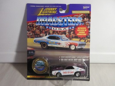 Johnny Lightning Dragsters USA 1969 Drag-On Lady Shirley Shahan Purple