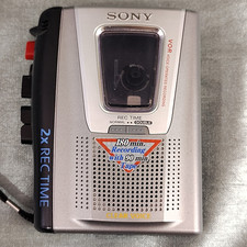 Sony TCM-20DV Cassette Voice Recorder VOR 2x Rec Time Speed Control - NEW BELTS