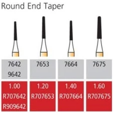 FG 12 Flute Round End Taper Trimming Finishing Bur Pk 5 Multi Size
