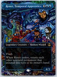 Renet, Temporal Apprentice (Borderless) Foil - TMNT MTG