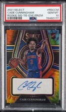 2021 PANINI SELECT RC SIGNATURES TIE-DYE PRIZM CADE CUNNINGHAM 7/25 PSA 10 AUTO
