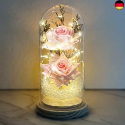 Ewige Rose Im Glas Mit Licht,Rosen Geburtstagsgeschenk Für Mama,Muttertagsgesche