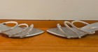 Crystal Rhinestone Silver Strappy Party Evening Shoes Kitten Heels Sz 39 — photo 2