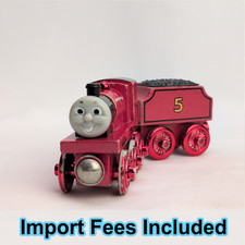 Thomas  Friends Wooden Railway Rare Red Metallic James