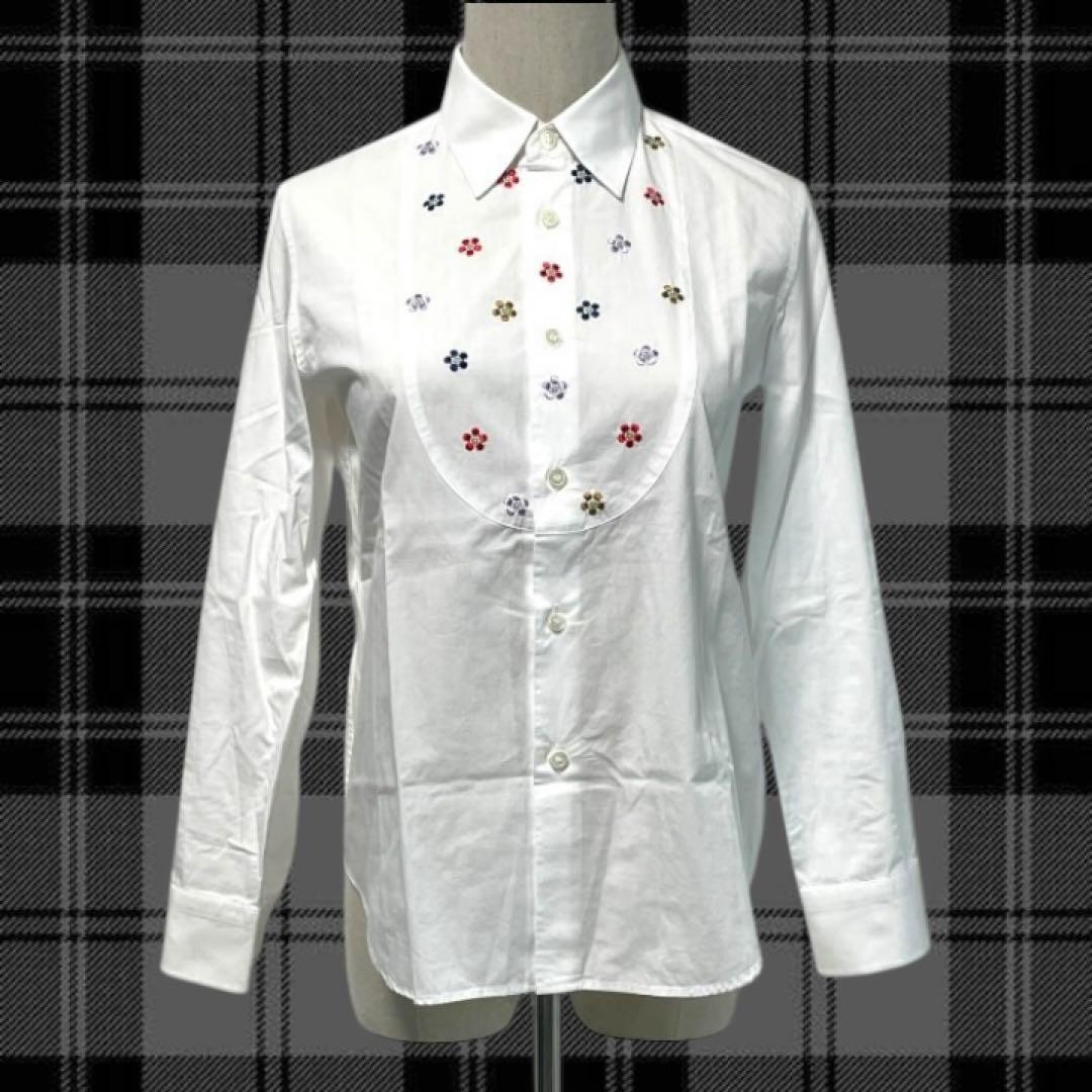 tricot Comme Des Garcons Floral Embroidery Shirt Blouse 2017 Women tricot Comme Des Garcons Floral Embroidery Shirt Blouse 2017 Women
