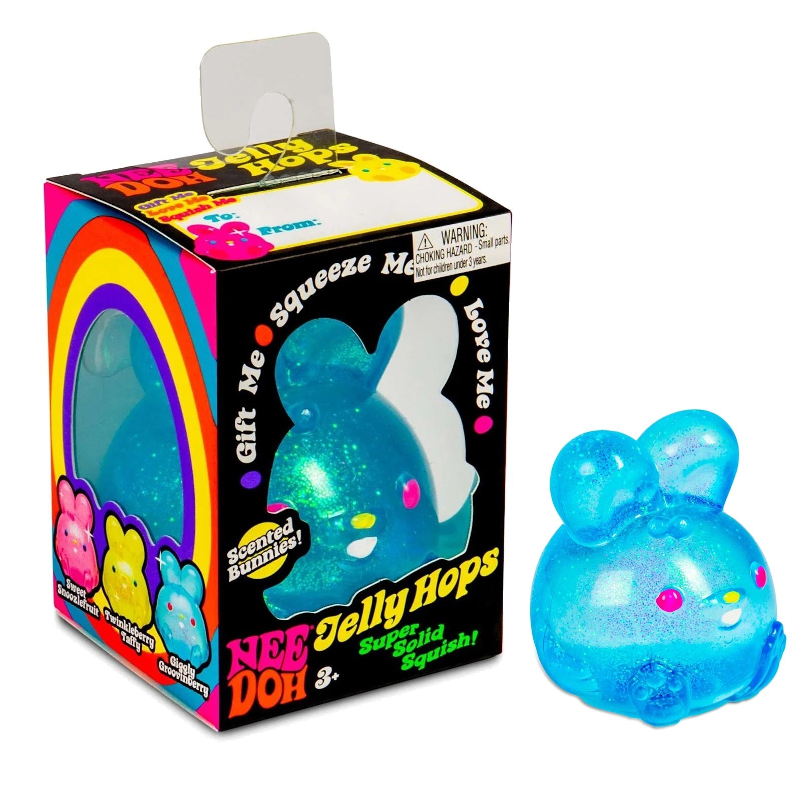 Schylling Needoh Jelly Hops Stress Reliever Blue Bunny Sensory Squeeze ...
