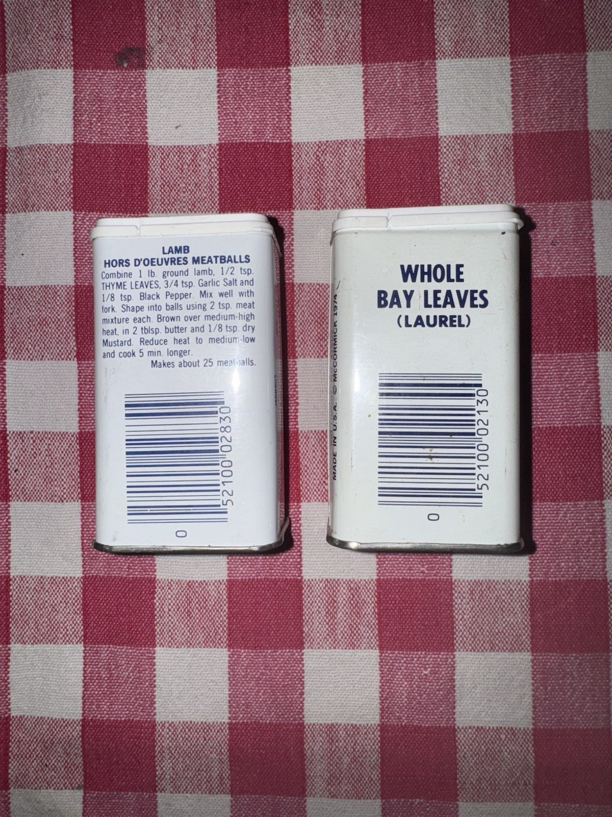 Vintage Lot Coleman’s Mustard Tin, Shilling Spice Tins Bay Thyme, Herb -Ox Jar