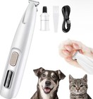 Cordless Rechargeable Pet Hair Trimmer, 18mm Widened Blades, LED Light — photo 1