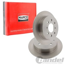 2x MAPCO BREMSSCHEIBEN 239mm VOLL HINTEN passend für HONDA CIVIC CRX JAZZ | 1560