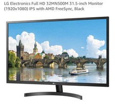 Image of LG HD 32MN500M 31.5 Inch Computer Monitor Black (2 Available - Sold Separately)