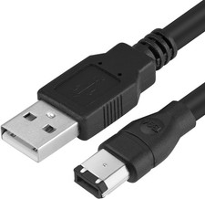 Firewire to USB Adapter Cable 6-Pin IEEE 1394 Male to USB 2.0 Male Converter ...