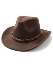 Cowgirl Cowboy Hats for Women Men Wide Brim Western Hat Classic Fedora Hat wi...