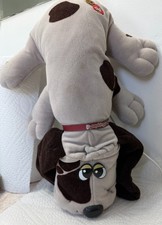 Vintage 1985 Pound Puppy Plush Gray Hound Dog w/ Original Collar 18  Tonka