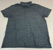 Old Navy Polo Shirt Mens 2XL Heather Gray Short Sleeve Soft Wash Knit