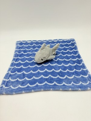 Hudson Baby Shark Lovey Blue Waves Security Blanket Baby Nursery Plush Toy
