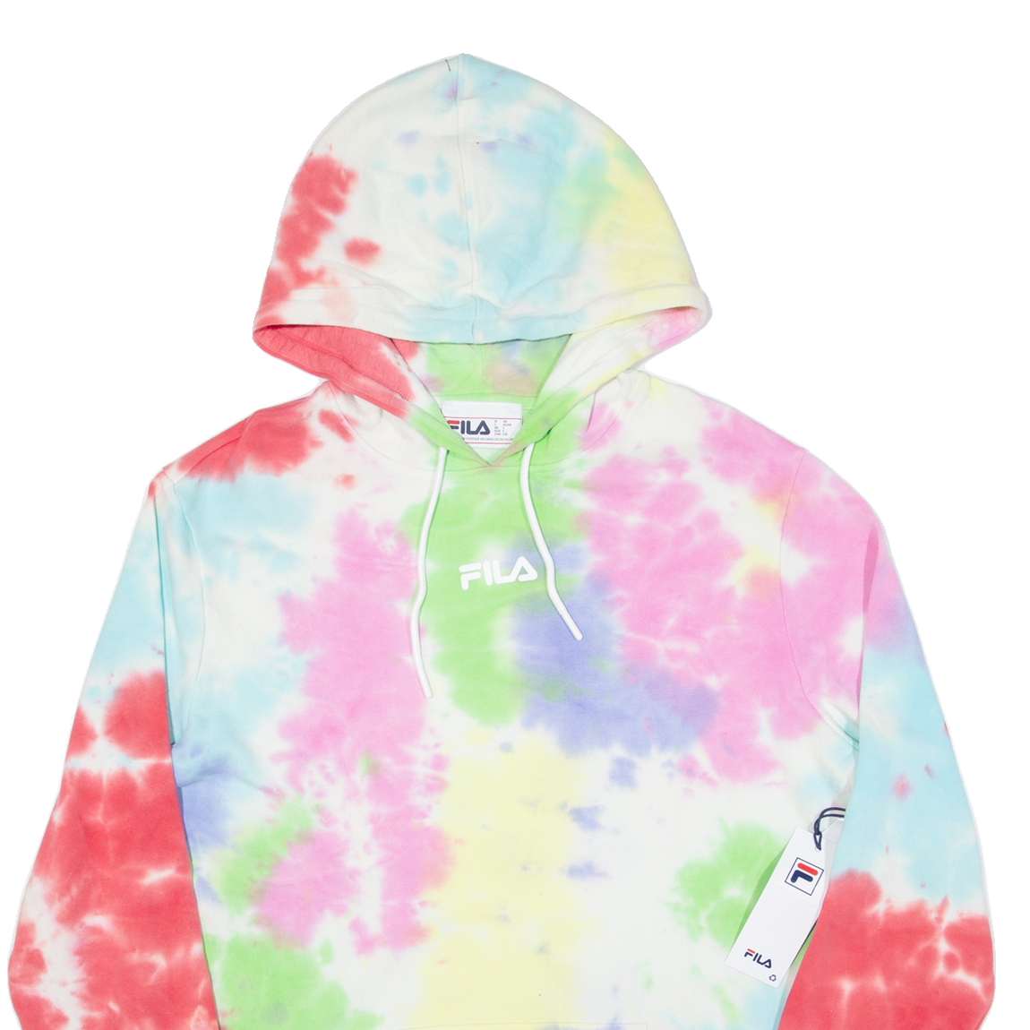 FILA Tie dye Felpa con Cappuccio Uomo Blu L