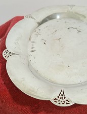 Vintage Oval Silverplate Vanity Tray, Wm Rogers Mid Century Art Deco Accents