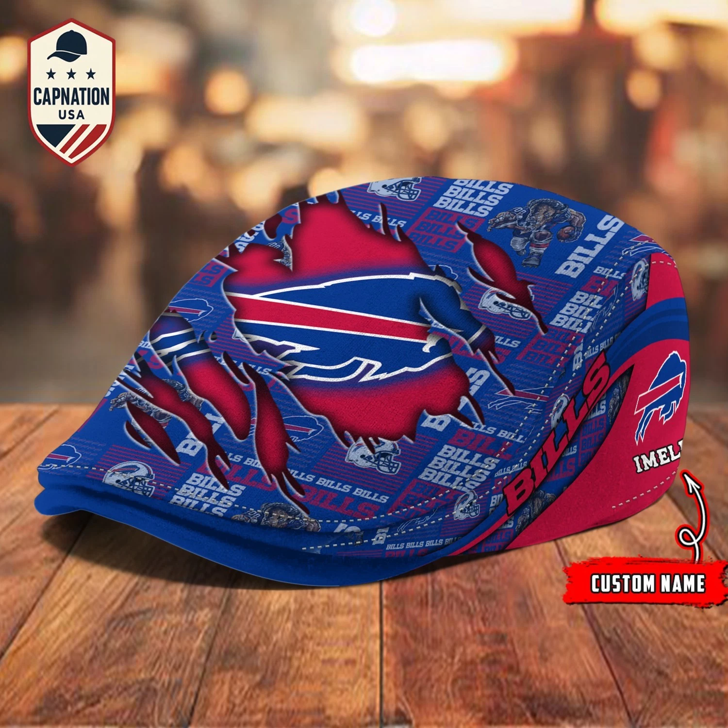 Buffalo-Bills Jeff Cap football Newsboy Cap Golf Cap Driving Hat for Men