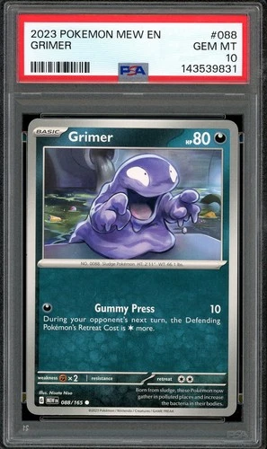 Pokemon TCG Scarlet & Violet 151 English #088 Grimer PSA 10 Low Pop