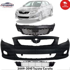 Front Bumper Cover Fascia Grille Assembly Kit For 2009-2010 Toyota Corolla