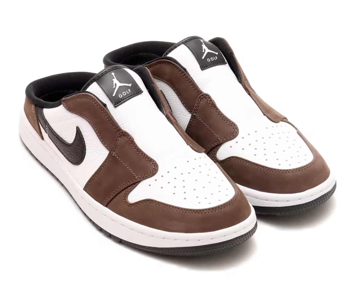 Nike FJ1214-200 Air Jordan Mule Baroque Brown Golf Shoes Men's