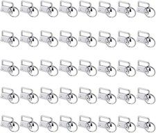 60 Pack Key Fob Hardware 1 inch, Keychain for Making Key Chains Silver