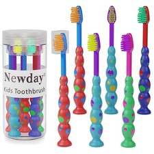 Kids toothbrushes 6 - pack Set Soft Bristles Fun Lovely Suction Cup