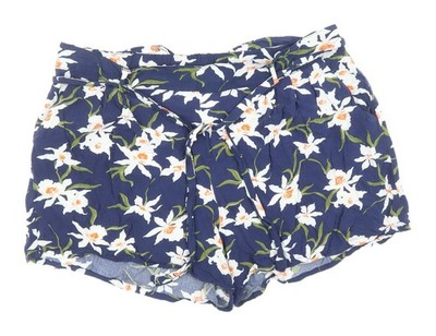 Old Navy Damen Wickelshorts blau Blumen, XL, Freizeit