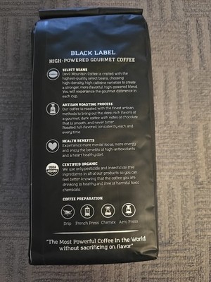 Black Label Devil Mountain Dark Roast Strong Ground Coffee 16 Oz