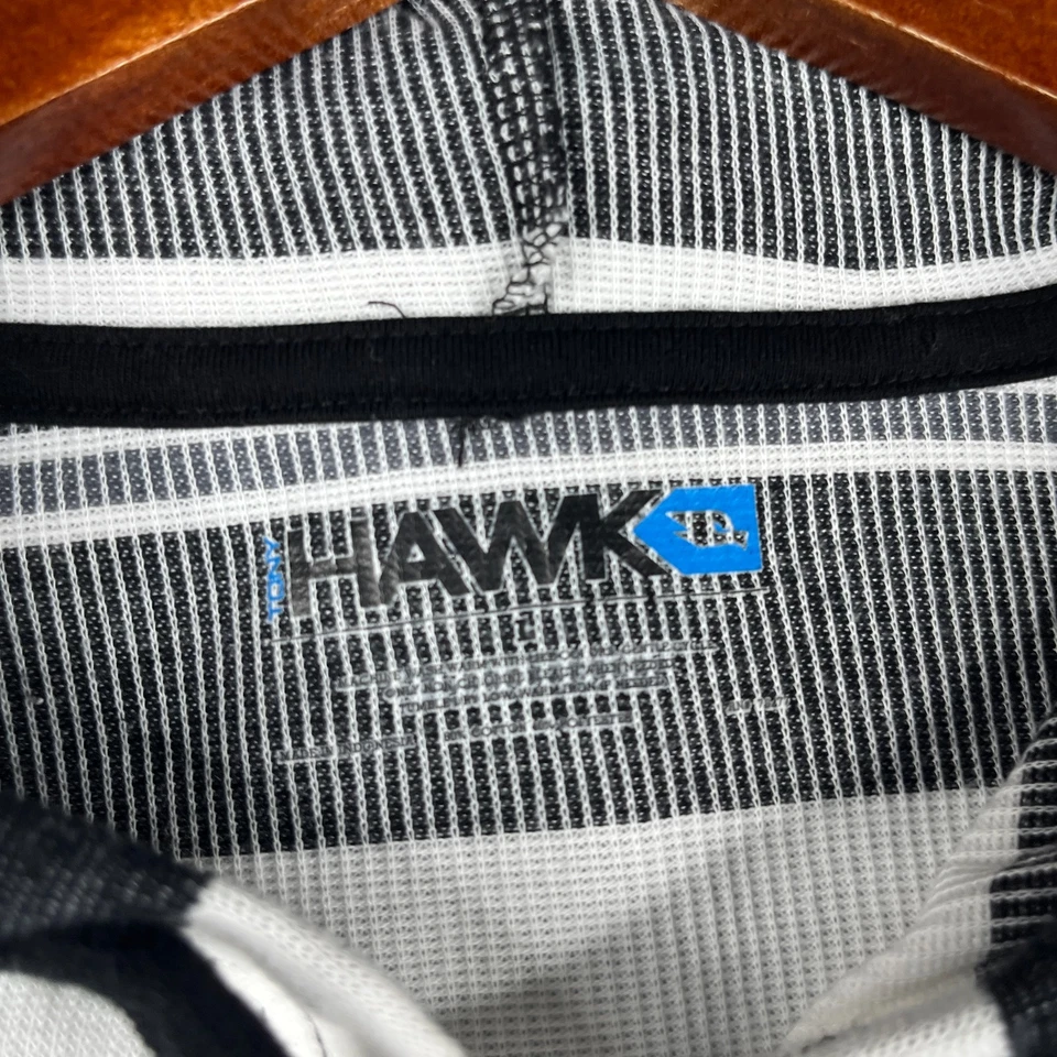 Sudadera con Capucha Hawk Grande Negra Blanca Rayas Manga Larga Pullover Para Hombre Foto 4 de 4