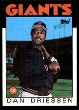 Dan Driessen 1986 Topps #65 Giants MLB READ FREE SHIPPING AutographDen