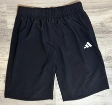 Adidas BOYS YOUTH Black Athletic Shorts XL Drawstring Elastic Waist