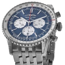 New Breitling Navitimer B01 Chronograph 46 Blue Dial Men's Watch AB0137211C1A1 2