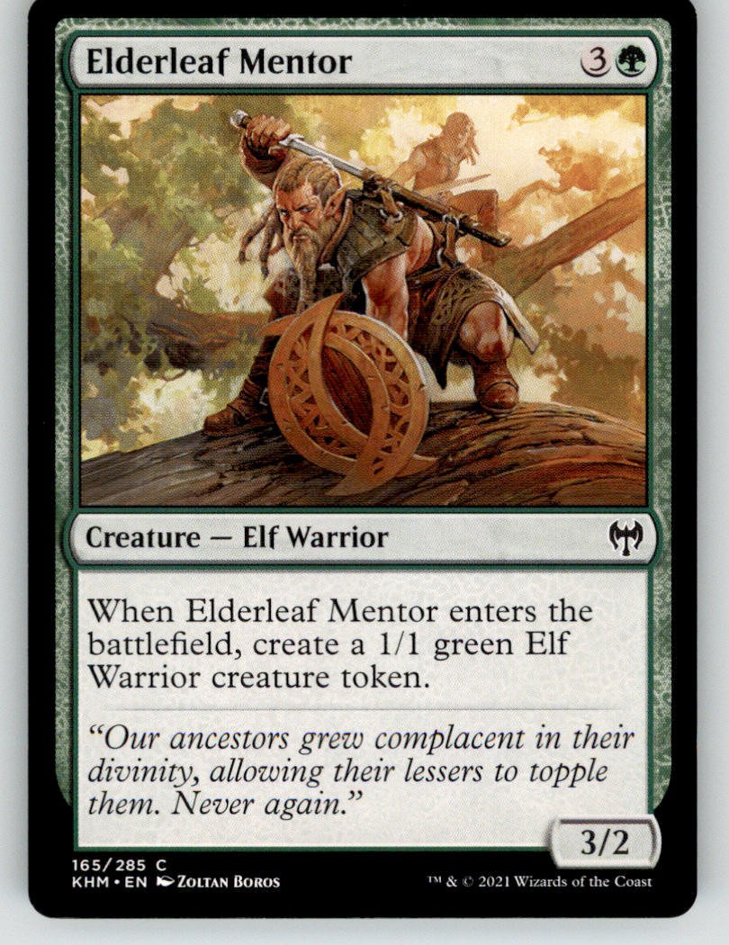 Elderleaf Mentor 165 Common Kaldheim Magic: The Gathering Near Mint