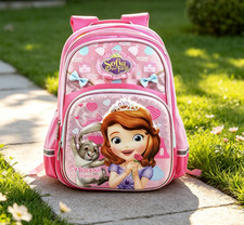 Cartoon Sofia The First School Bag Backpack For Kids Princess Bookbag Pink  3