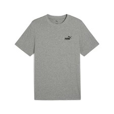 PUMA Essentials Logo Crew Neck Short Sleeve T-Shirt Mens Grey Casual Tops 682534